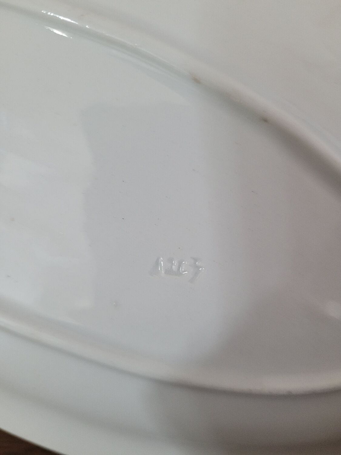 Opaque porcelain dish
