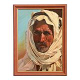 Oriental portrait representing a Berber 20th century by Y. Audenino