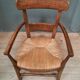 Rustic straw armchair