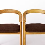 Set of 6 Vintage Oak Dining Chairs – Likely Danish, 1970s – Refurbished