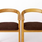 Lot de 6 chaises de salle à manger vintage en chêne – Probablement danoises, années 1970 – Rénovées
