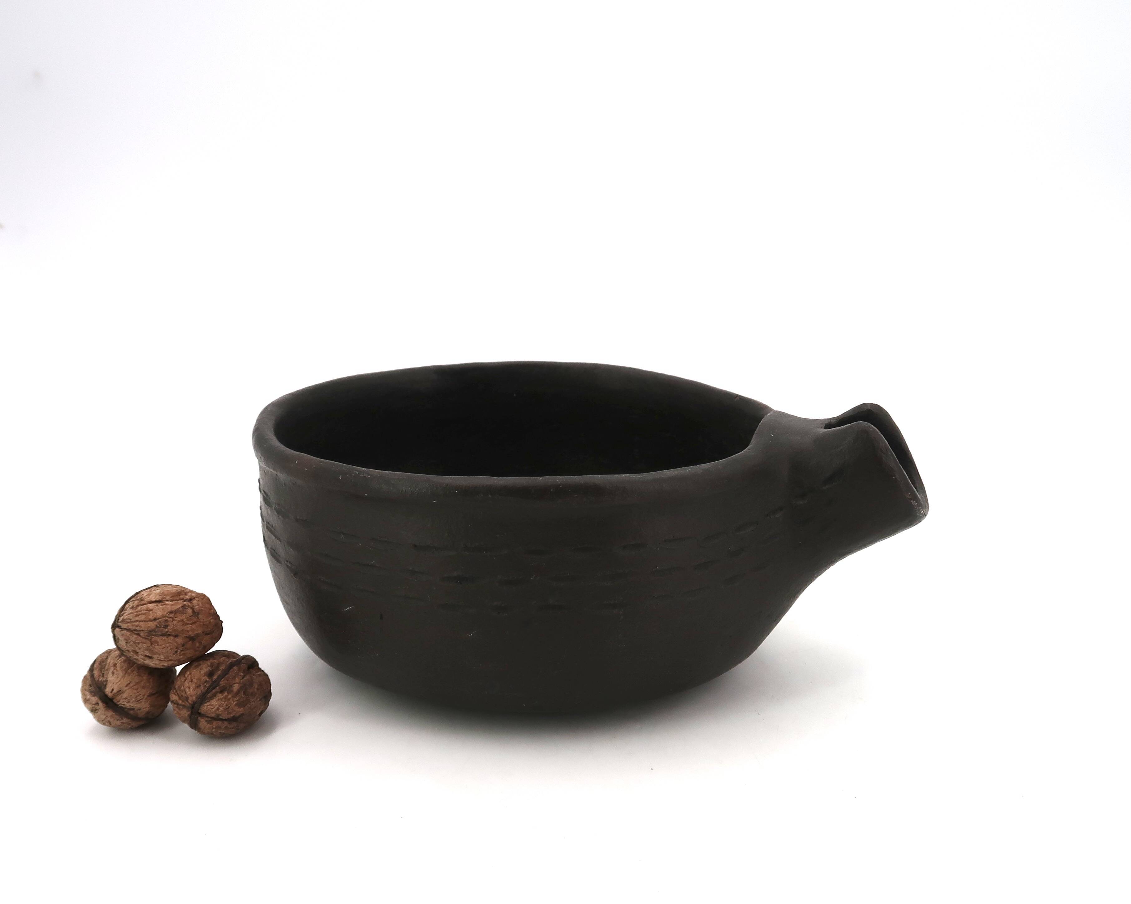 Black ceramic terracotta Aboriginal jug La Palma, Canary Islands