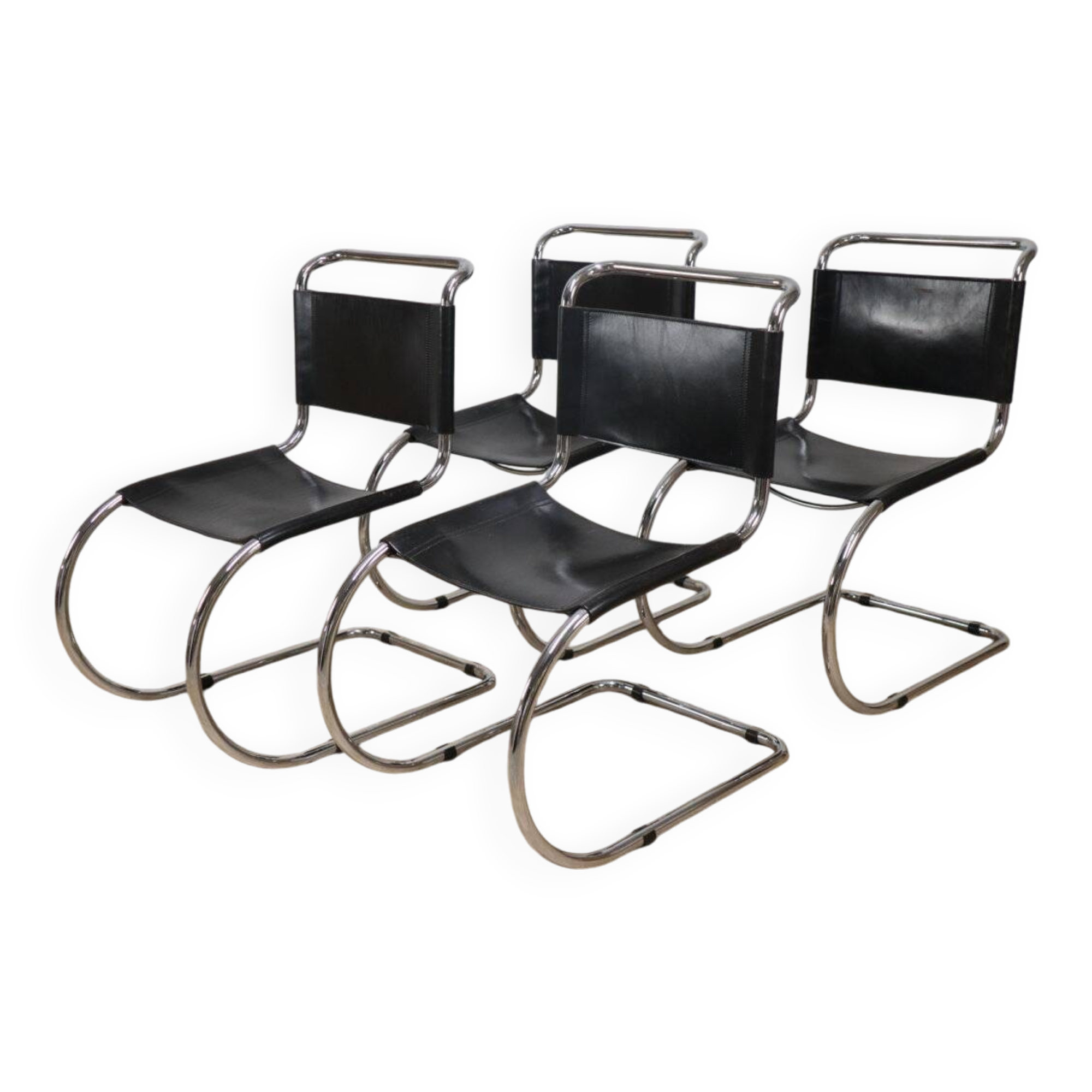 Set of 4 MR10 chairs by Ludwig Mies Van Der Rohe