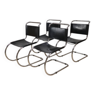 Série de 4 chaises MR10 de Ludwig Mies Van Der Rohe