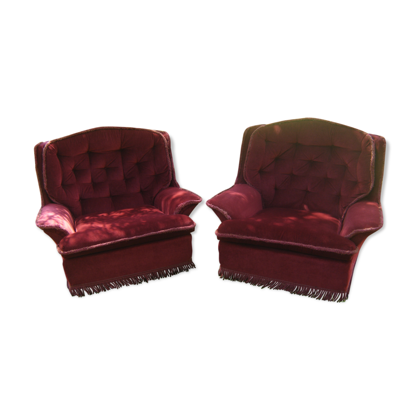 Pair of velvet chair