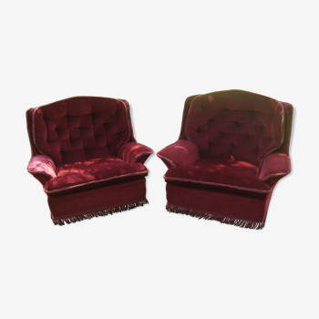 Pair of velvet chair