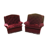 Pair of velvet chair