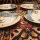 6 Assiettes à potage    Gien France Caraïbes  motif magellan