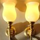 Pair of bronze and gilded brass sconces by John Devoluy 1950.
