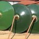 Trio suspension enamel sheet enamel vintage green and white, new e14 socket