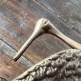 Vintage brass heron