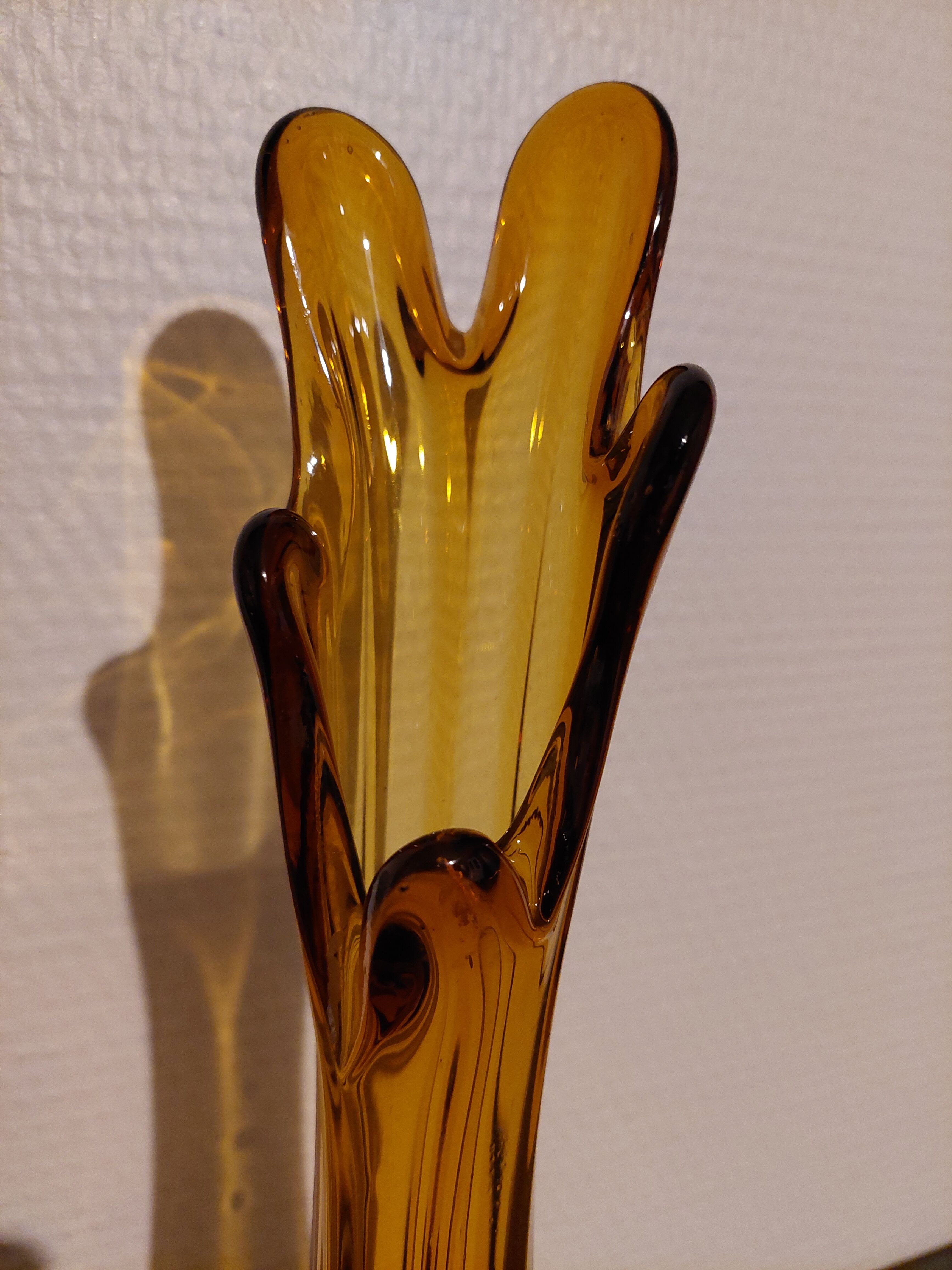 Amber yellow vase