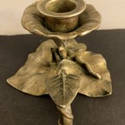 Art Nouveau bronze hand candle holder or cellar rat, 1900