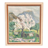 Huile sur toile originale suédoise – « Berger » par May Nicklasson