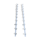 Set of 2 metal wall coat rack