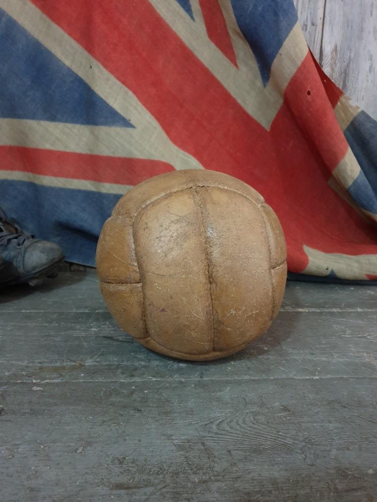 Vintage leather soccer ball