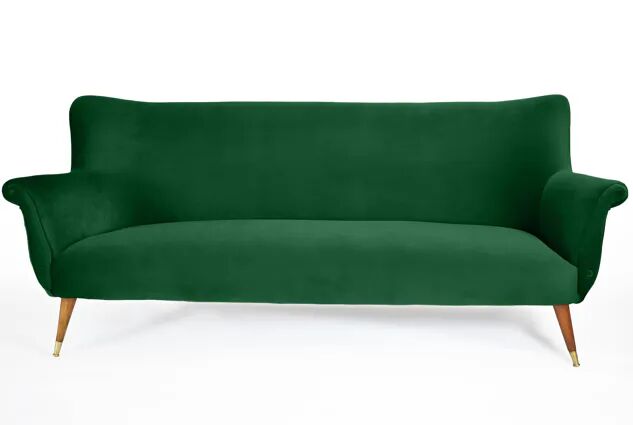 Sofa after renovation, 1960s, bottle green.
