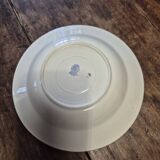 Shallow bowl half porcelain Badonviller rose pattern