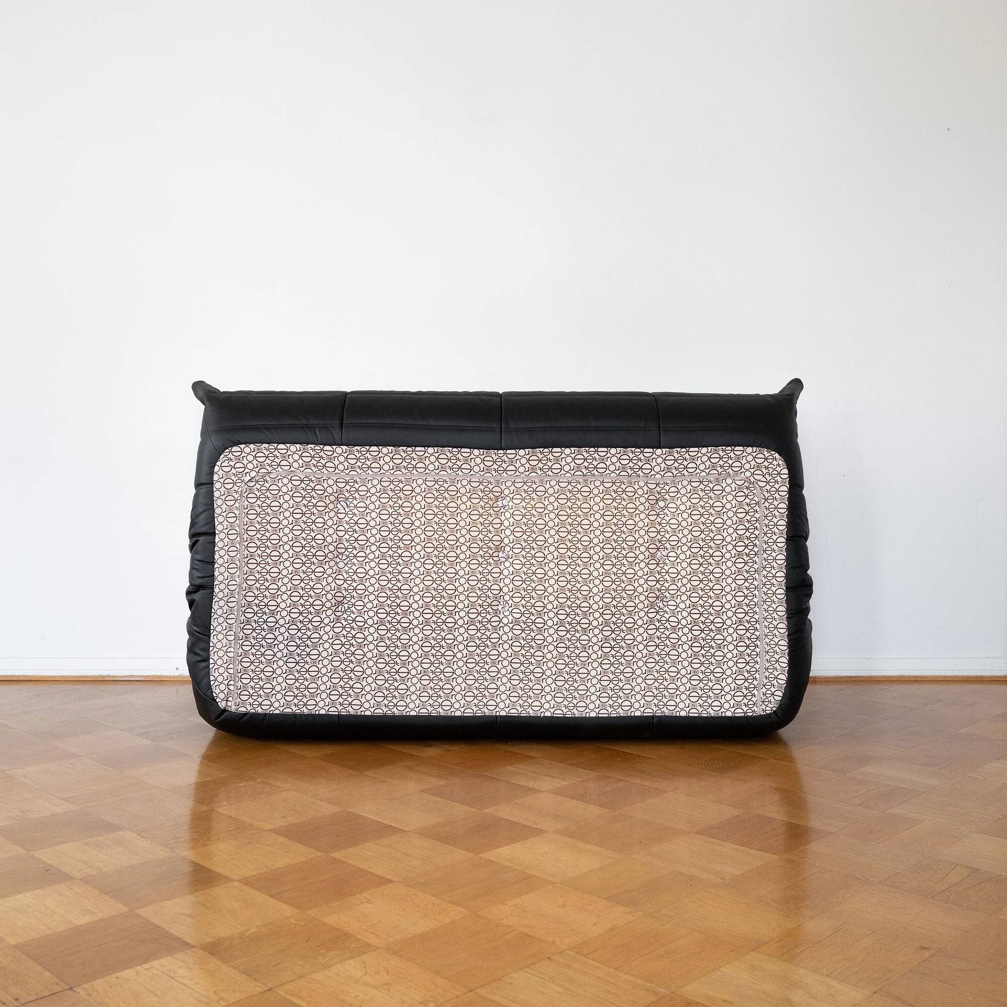 Black leather 3-seater Togo sofa by Michel Ducaroy