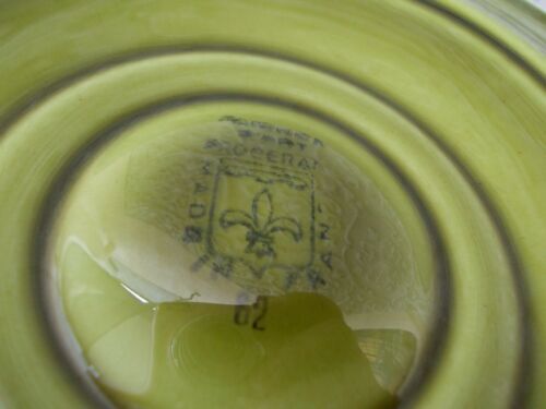 6 oyster plates Proceram vintage Green color
