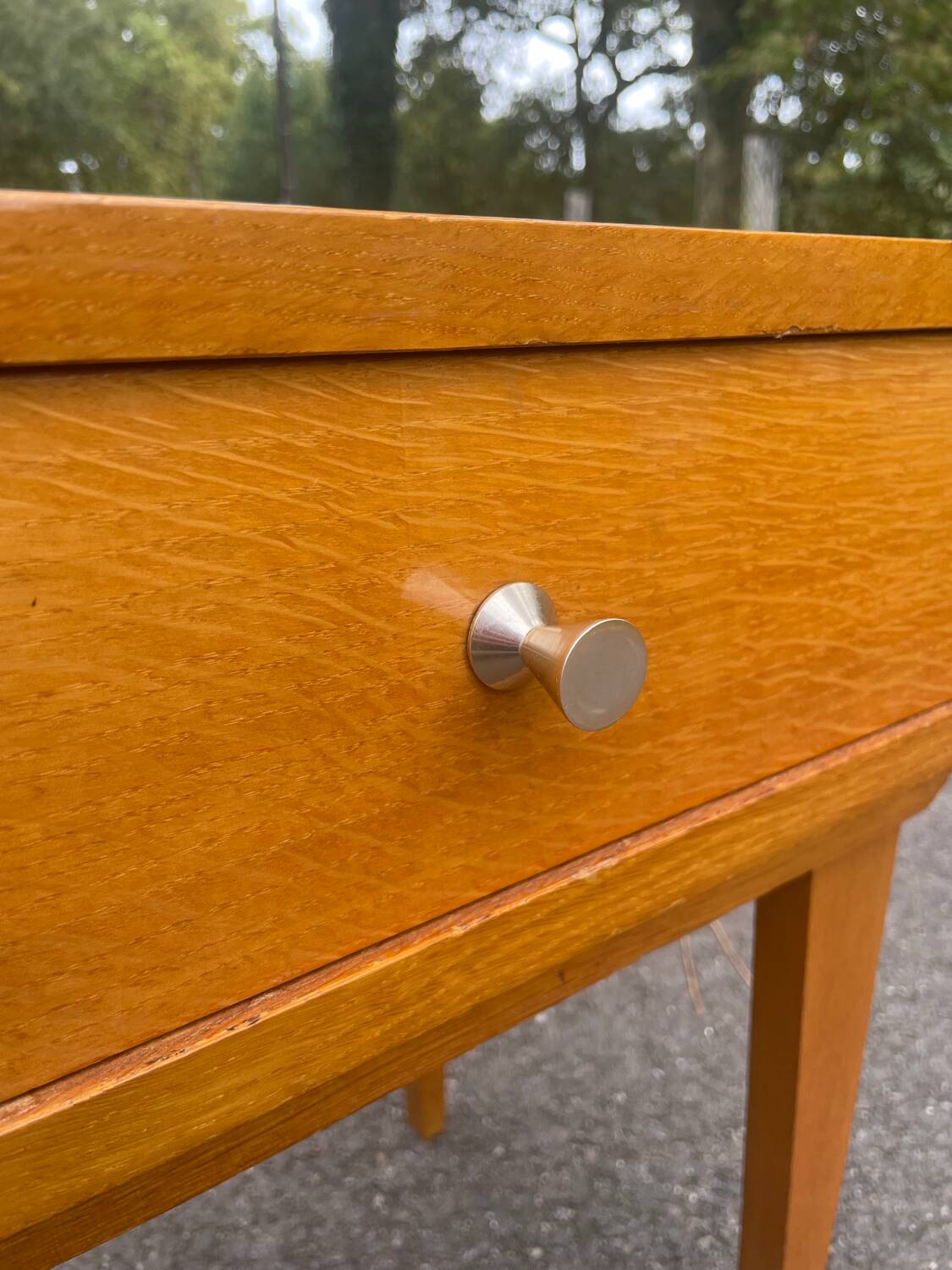 Bedside table with compass feet, 1960s