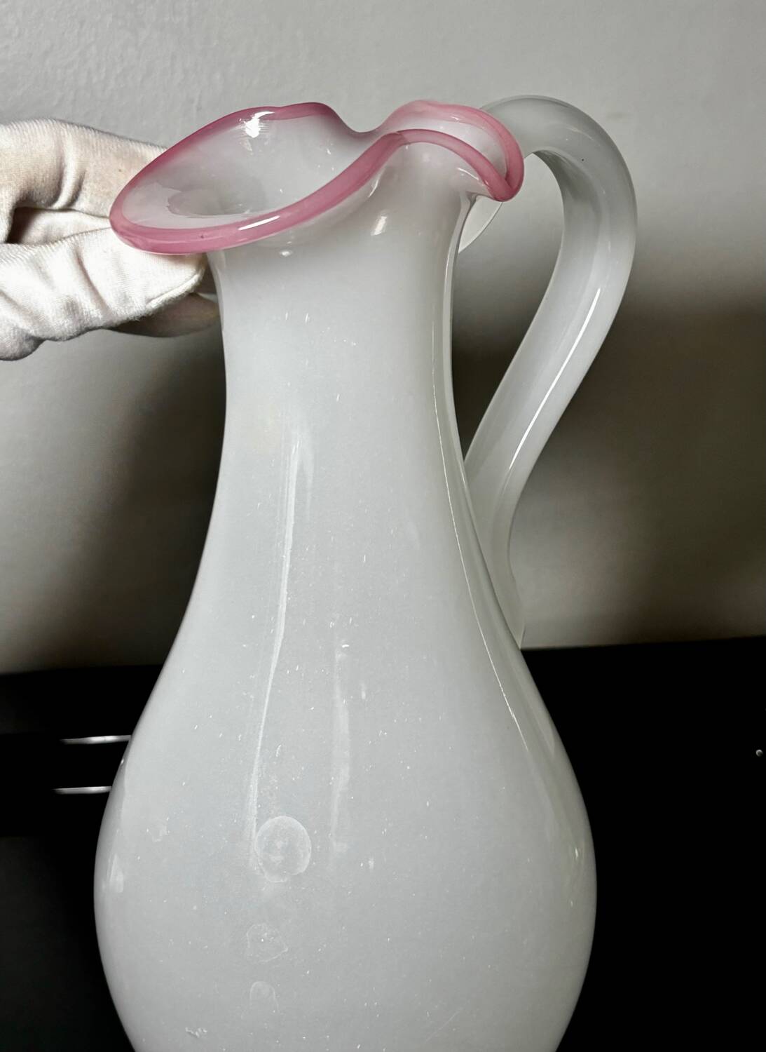 Opaline Pitcher Baccarat / Saint Louis 19th century
