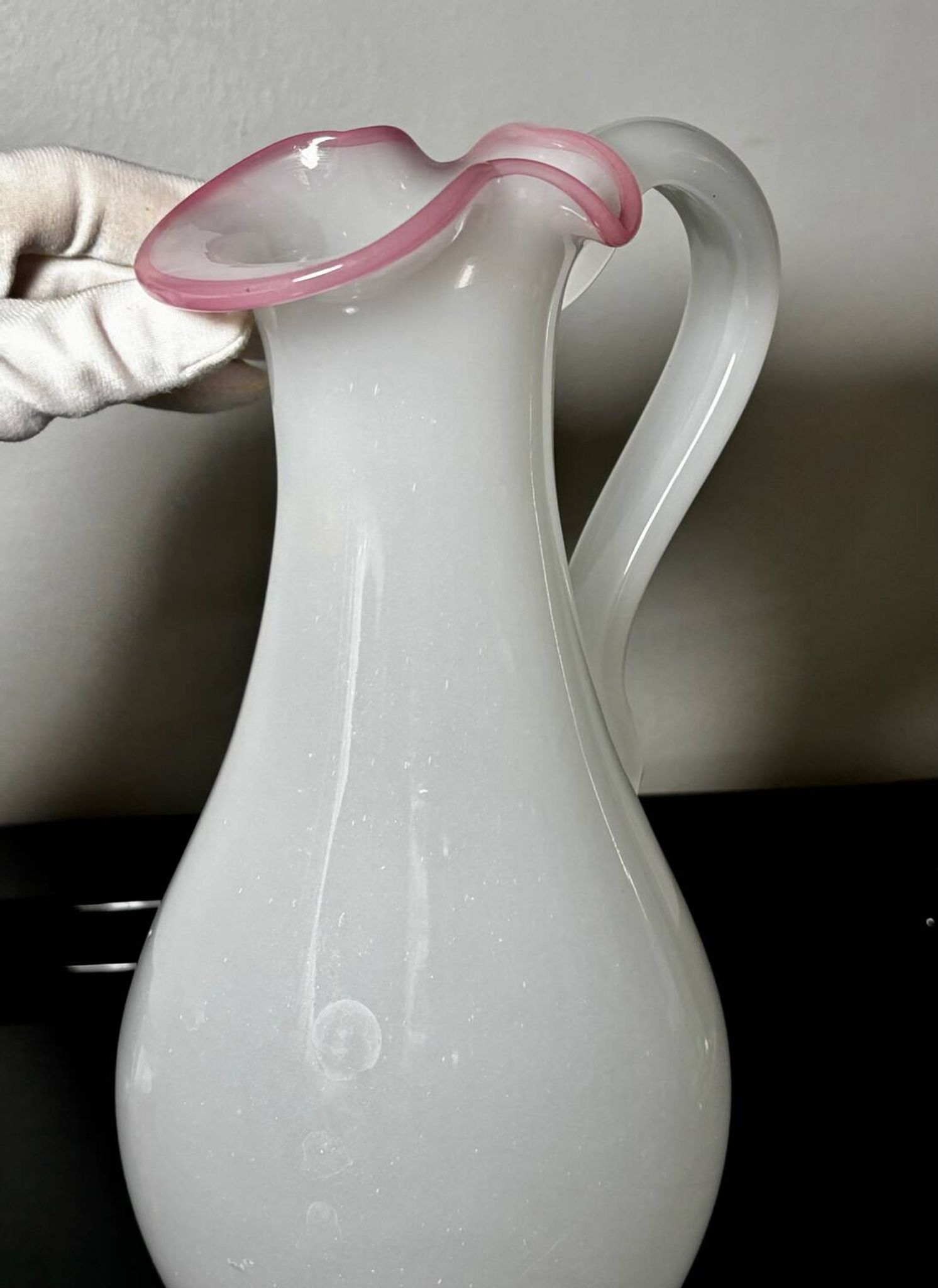 Pichet Opaline Baccarat / Saint Louis 19ème siècle