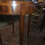 Bouillotte table in marquetry, signed Pagny Fils, Paris, early 20th century