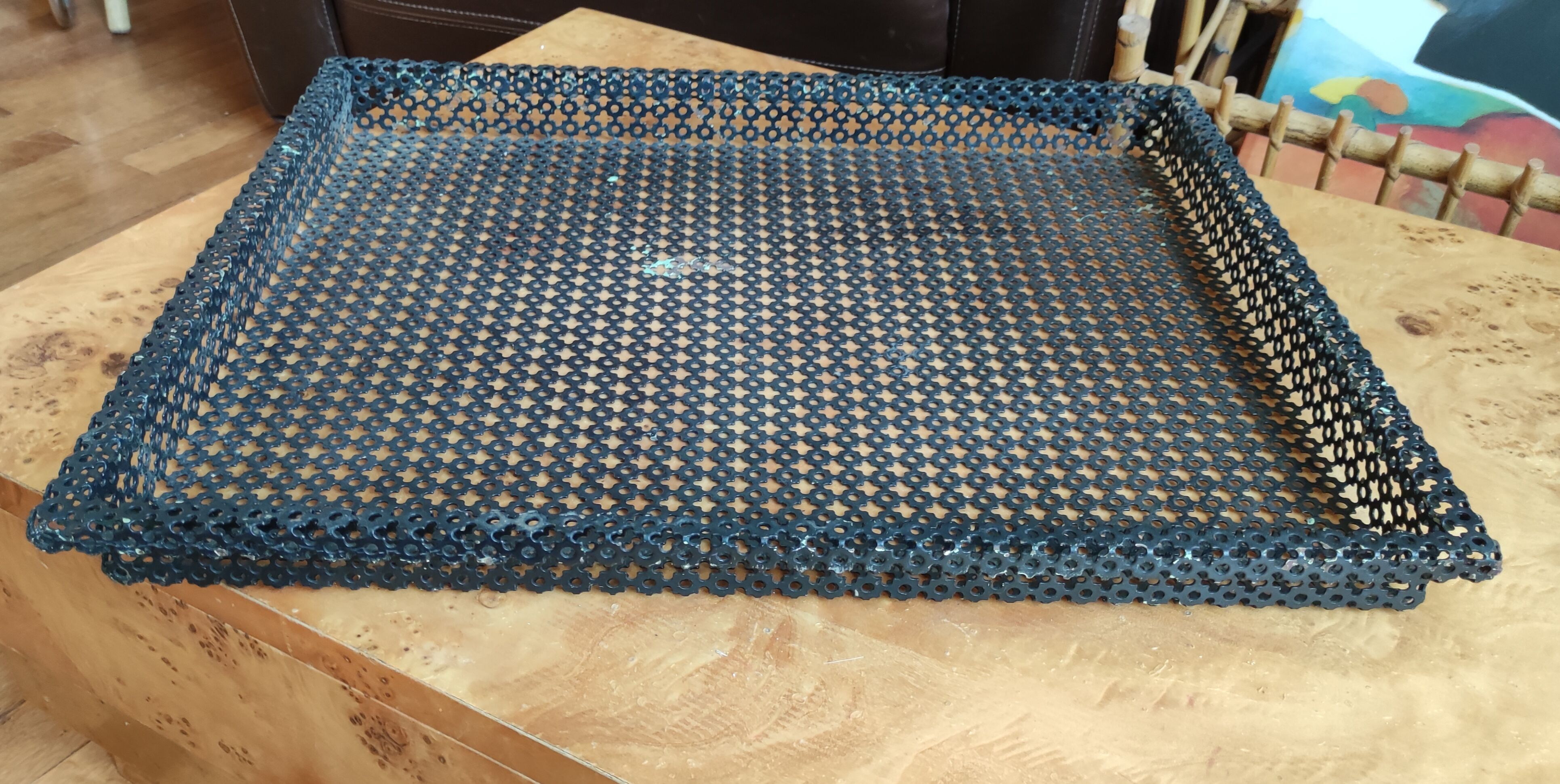 Vintage top in perforated metal