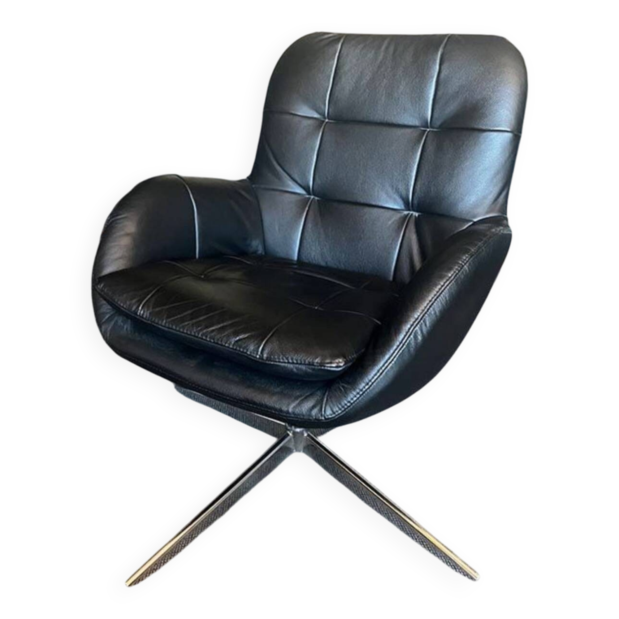 Fauteuil cuir design scandinave kebe