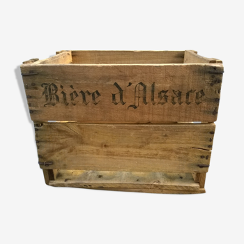 Caisse en bois "bière d'Alsace"