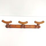 Porte manteau bois façon bambou 3 patères