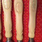 10 Ivory Handled Knives Monogram