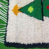 Handmade pure natural wool rug, size 100 x 200 cm