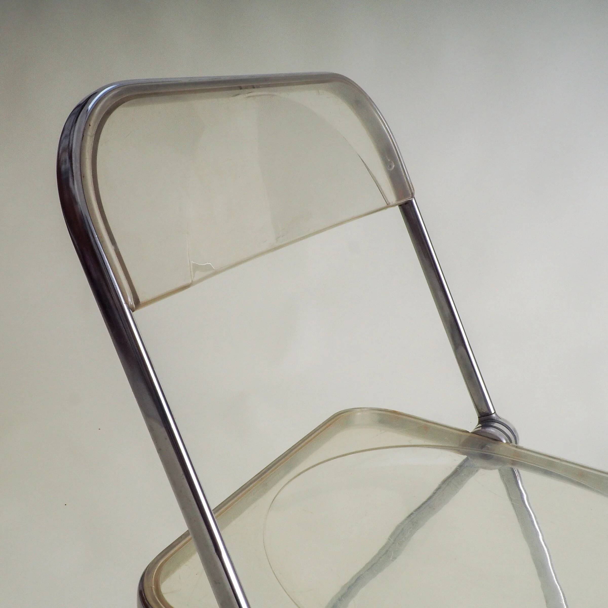 2 Plia folding chairs by Giancarlo Piretti for Anonima Castelli