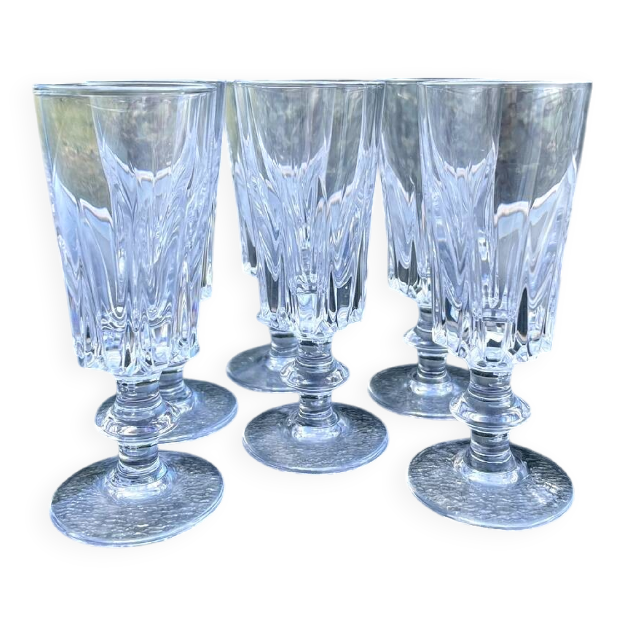 Set of 6 bayel crystal liqueur glasses