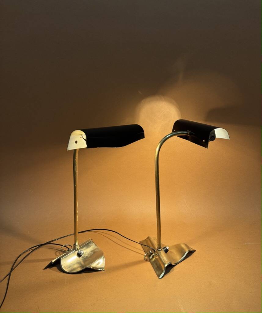 1950s pair of wall lamps
