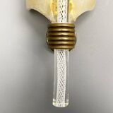 Pair of glass sconces, leaf design, by Andre Arbus for Veronese made by Barovier & Toso, Italy, 1950s