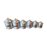 Série de 6 pots à épices en aluminium