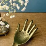 Vintage brass hand ashtray/trinket tray