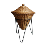 Rattan sewing basket 1950