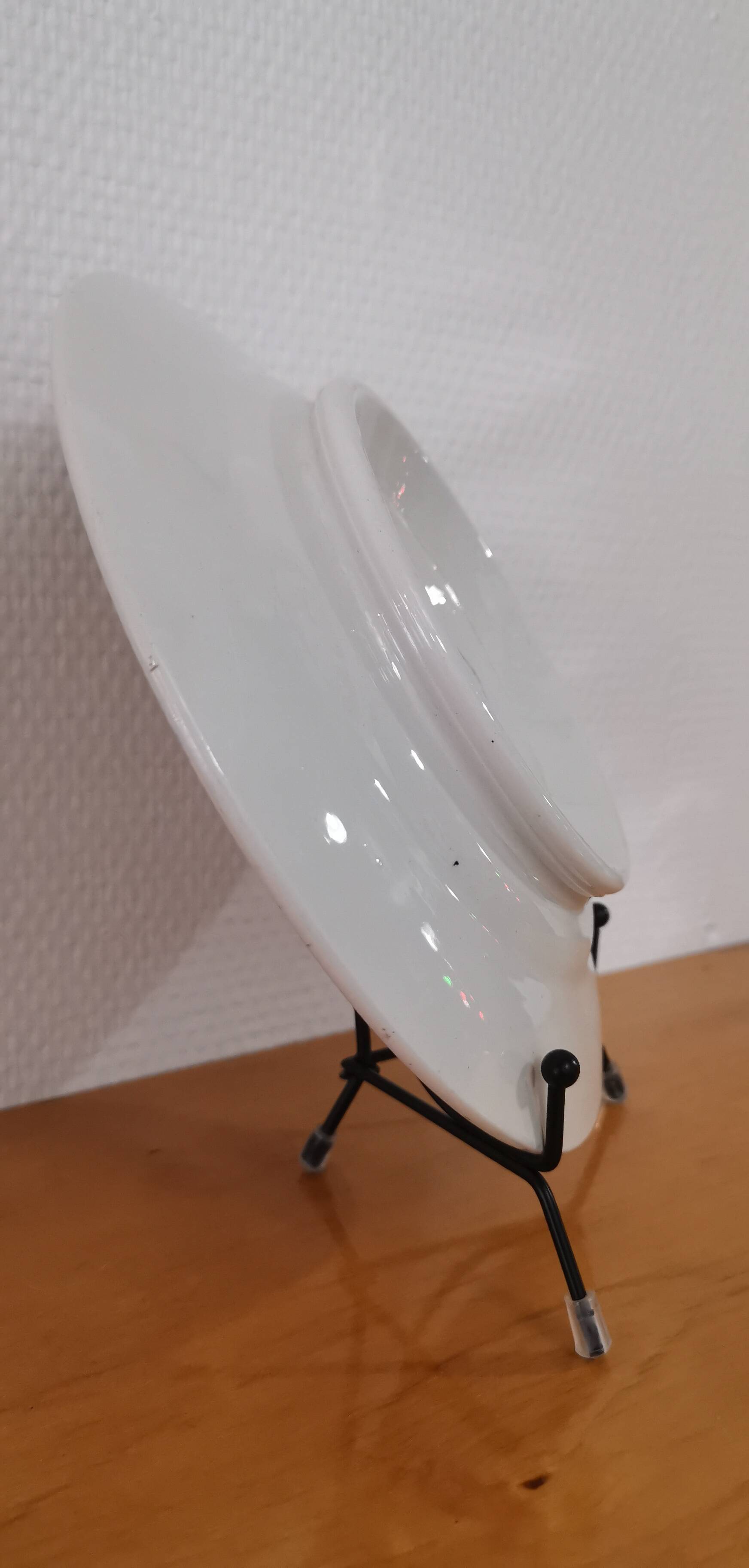 Blue/green iron earth shower bowl, “Mignon” model, H & Cie Sarreguemines