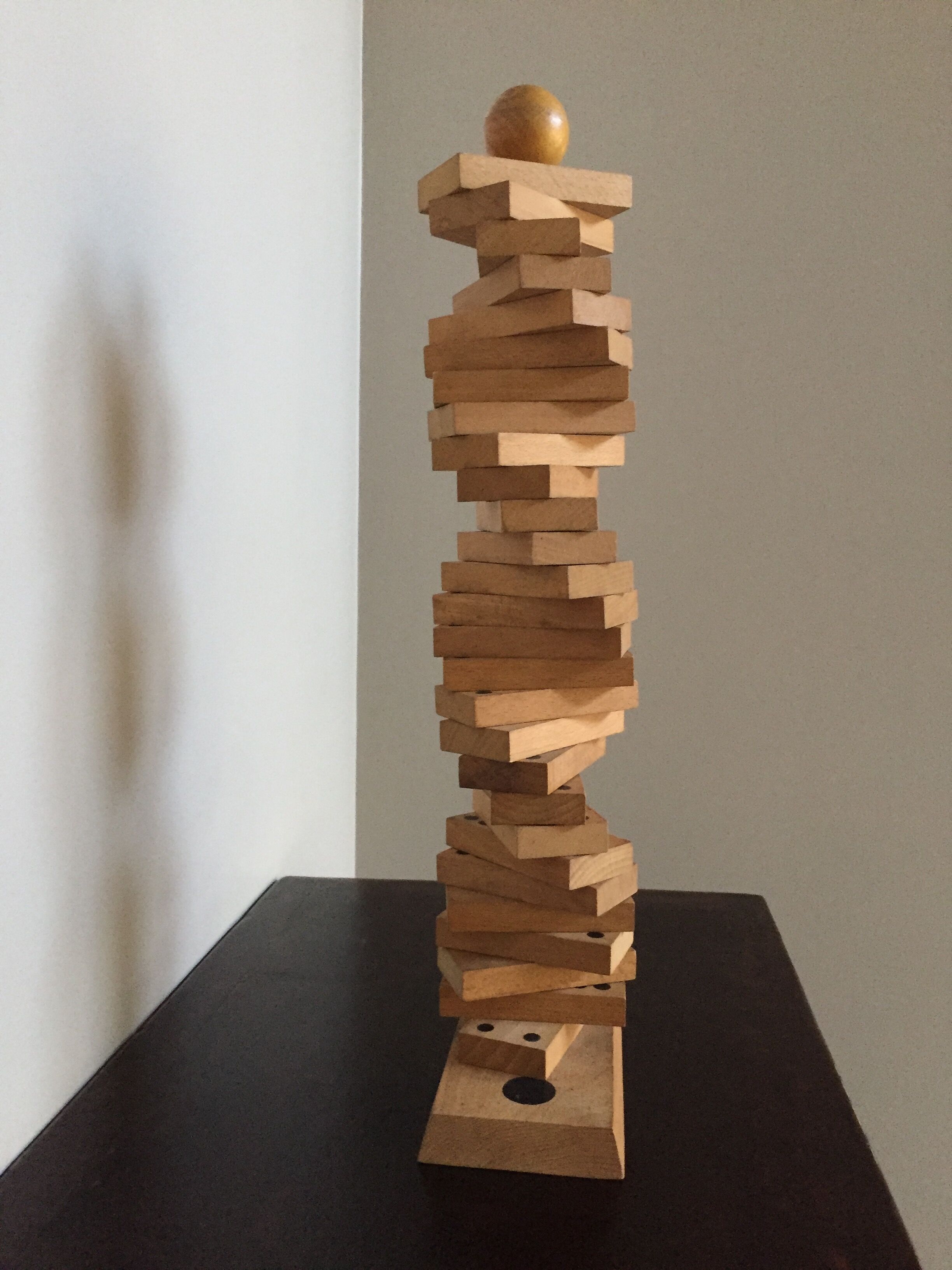 Jeu de dominos ancien en bois et vertical
