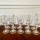 Service de 10 verres à pied en cristal ciselé
