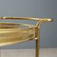 Vintage double-tier brass serving trolley, 1950s design.