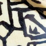 Plateau fibre de verre vintage aux motifs graphiques