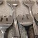 12 silver-plated oyster forks by silversmith Argit, Art Deco floral design