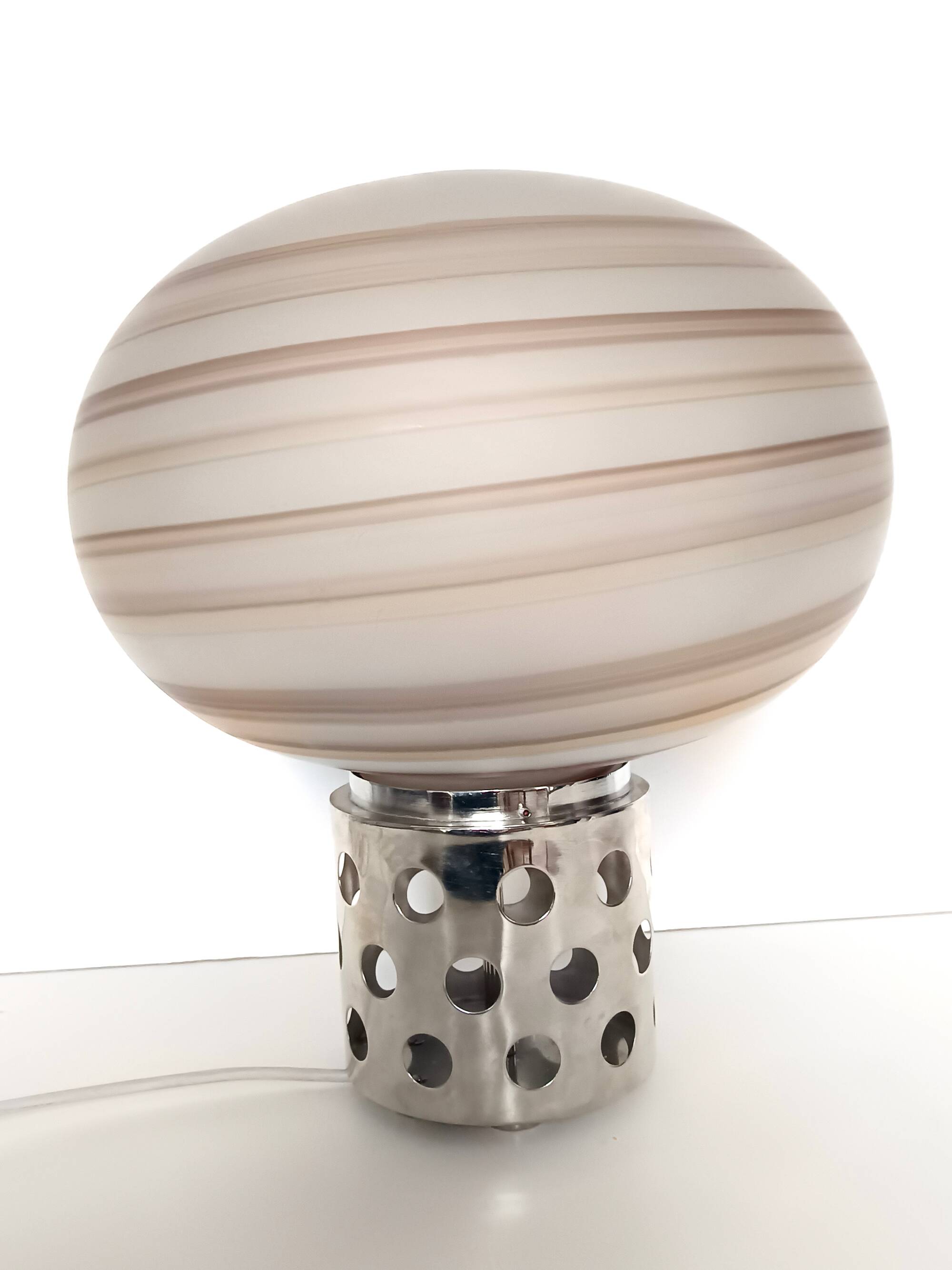 Lampe de Bureau en Verre Murano Marron par Sabattini et Diaz de Santillana pour VeArt