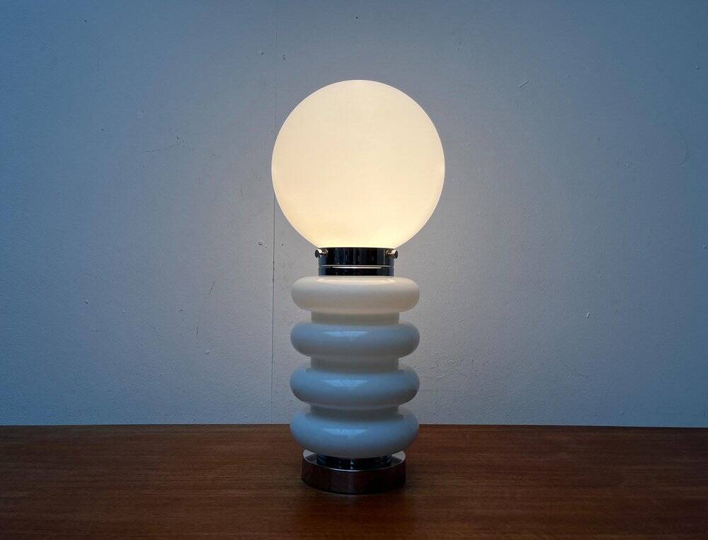 Space age glass table lamp from the mid-century by Carlo Nason for JBS, 1960s.