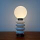 Space age glass table lamp from the mid-century by Carlo Nason for JBS, 1960s.